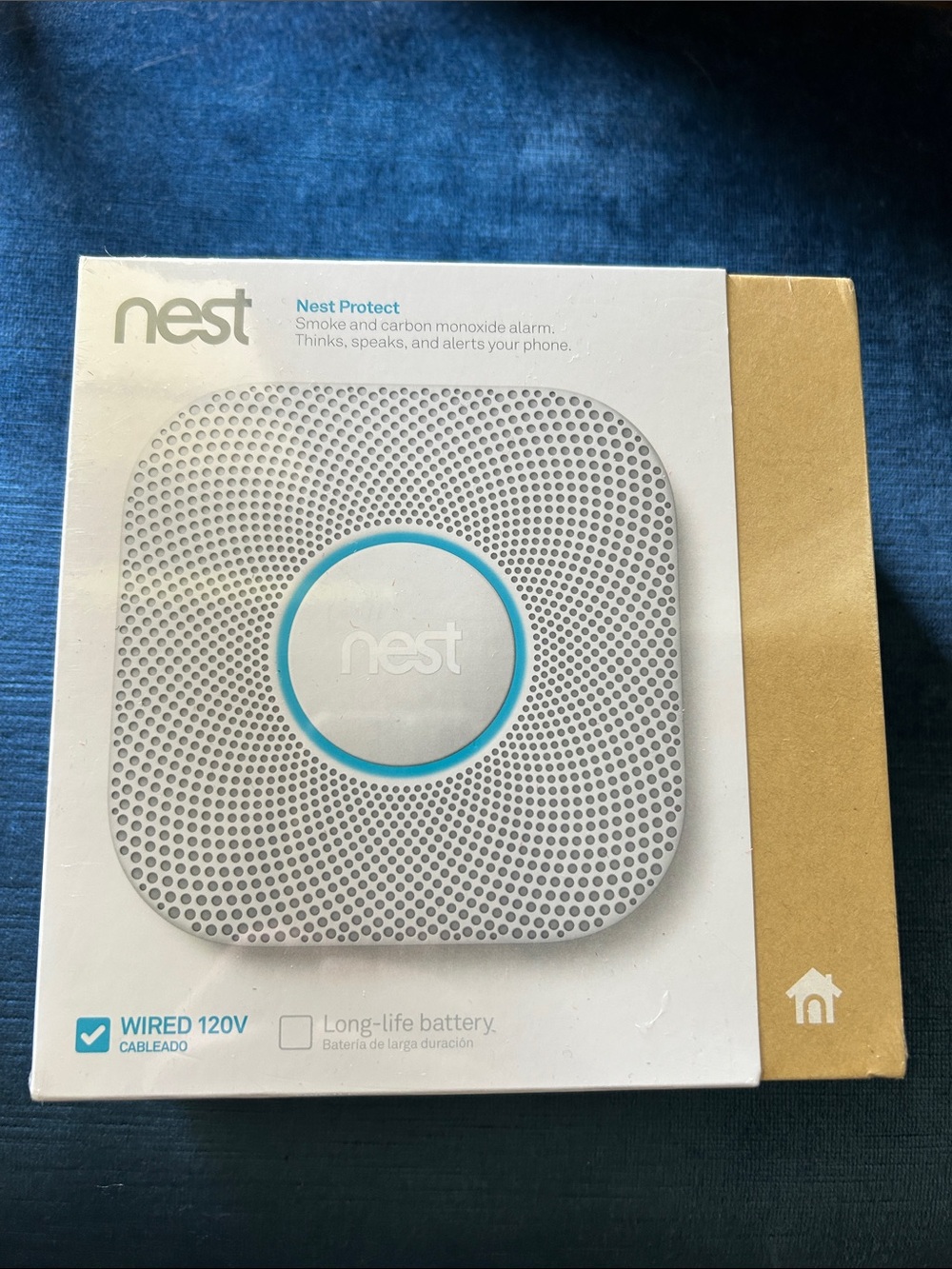 Nest Protect Wired 120V Smoke and Carbon Monoxide Alarm - White
